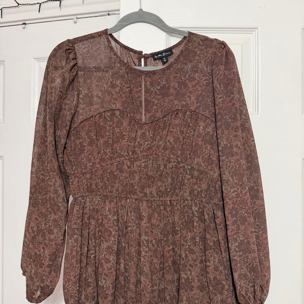 Chic Brown Maxi Dress - Picture 3 of 5